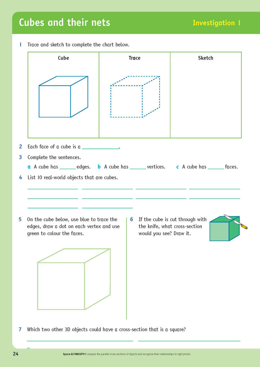 Sample inside page from the Targeting Maths Year 6 Student Book, taken from the publisher product gallery