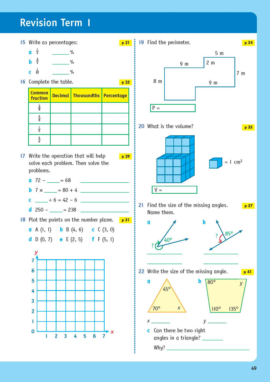 Sample inside page from the Targeting Maths Year 6 Student Book, taken from the publisher product gallery