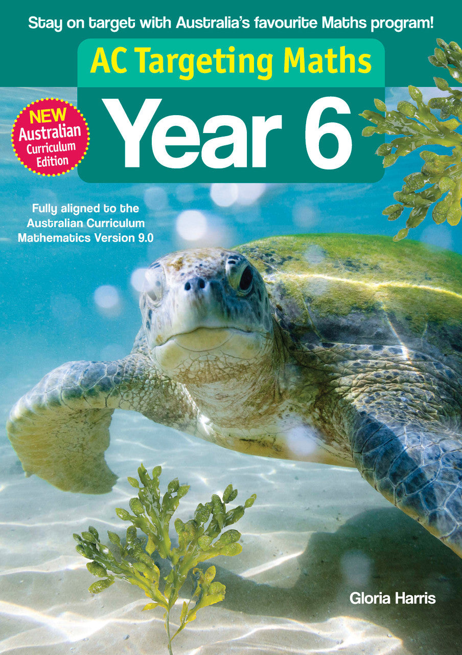 Front cover of the Targeting Maths Year 6 Student Book from Pascal Press, the main product image