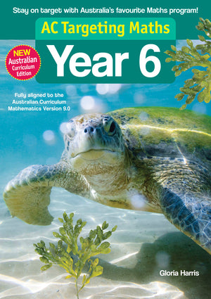 Front cover of the Targeting Maths Year 6 Student Book from Pascal Press, the main product image