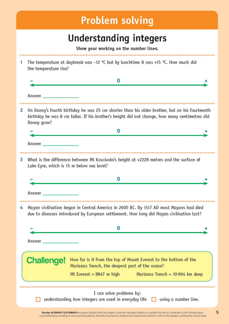 Sample inside page from the Targeting Maths Year 6 Student Book, taken from the publisher product gallery