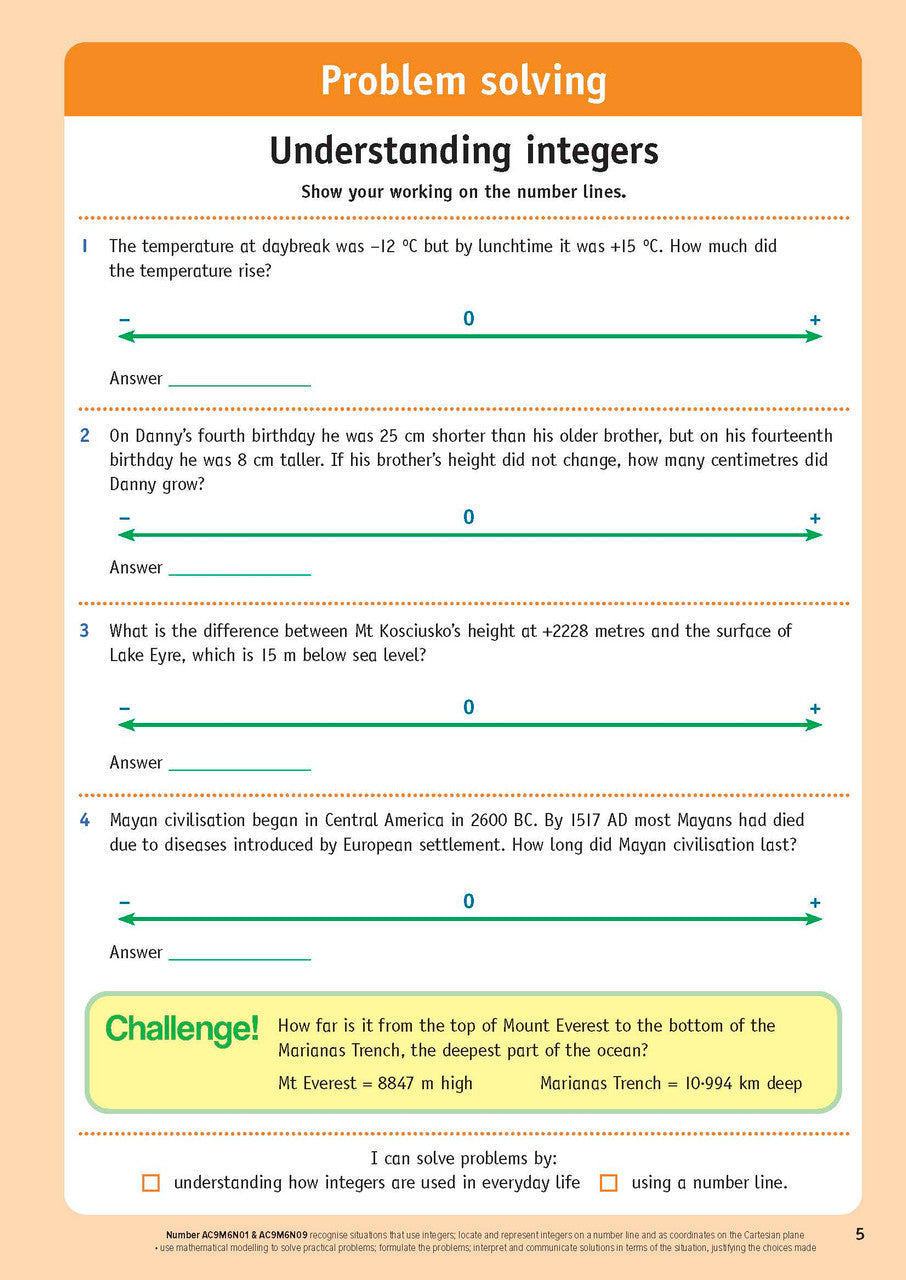Sample inside page from the Targeting Maths Year 6 Student Book, taken from the publisher product gallery