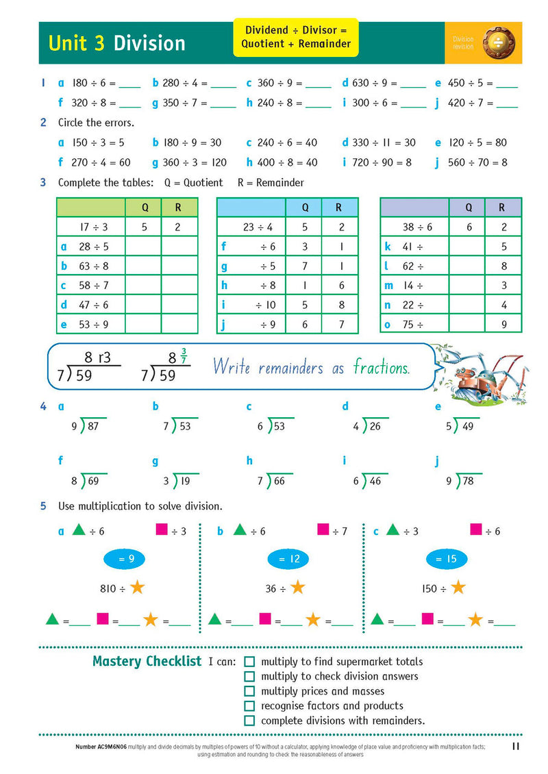 Sample inside page from the Targeting Maths Year 6 Student Book, taken from the publisher product gallery