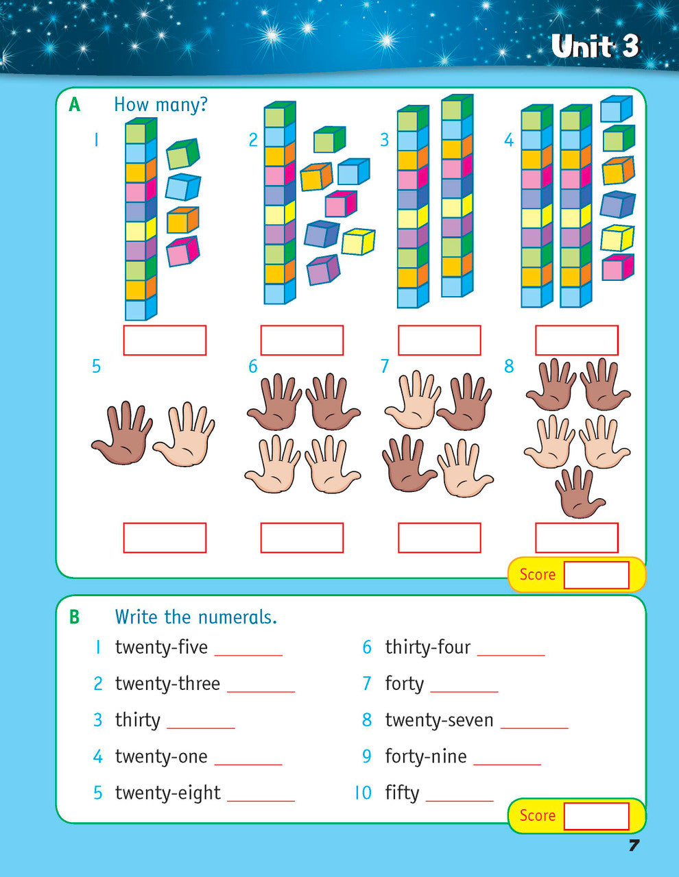 Sample inside page from the Targeting Mental Maths Year 1 book, taken from the publisher product gallery