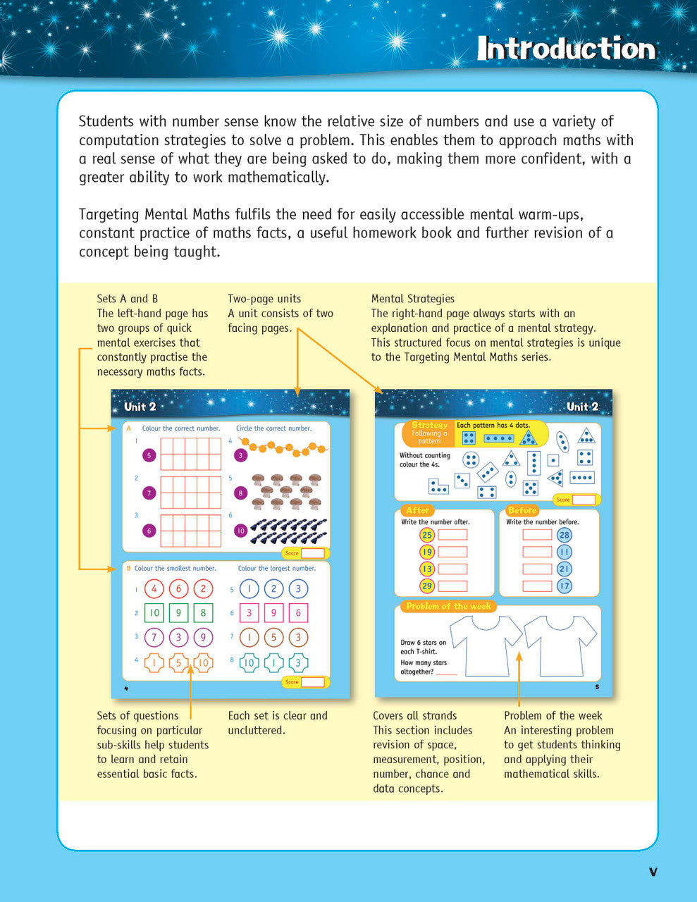 Sample inside page from the Targeting Mental Maths Year 1 book, taken from the publisher product gallery