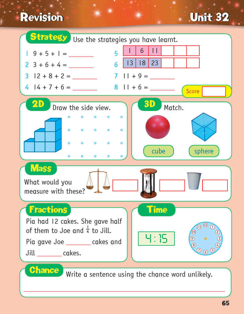Sample inside page from the Targeting Mental Maths Year 2 2023 Curriculum Edition workbook, taken from the publisher product gallery
