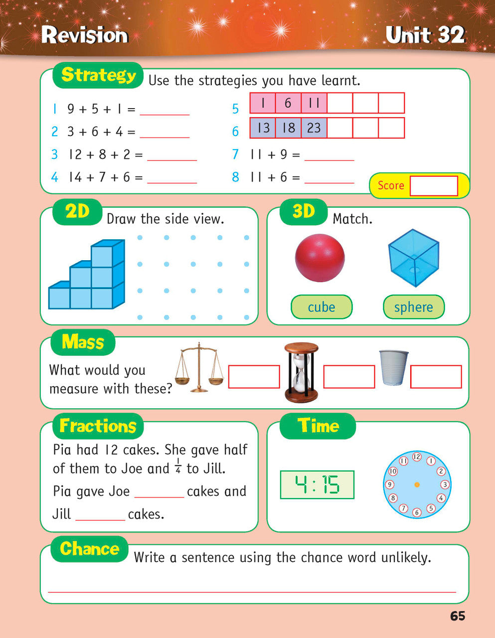 Sample inside page from the Targeting Mental Maths Year 2 2023 Curriculum Edition workbook, taken from the publisher product gallery