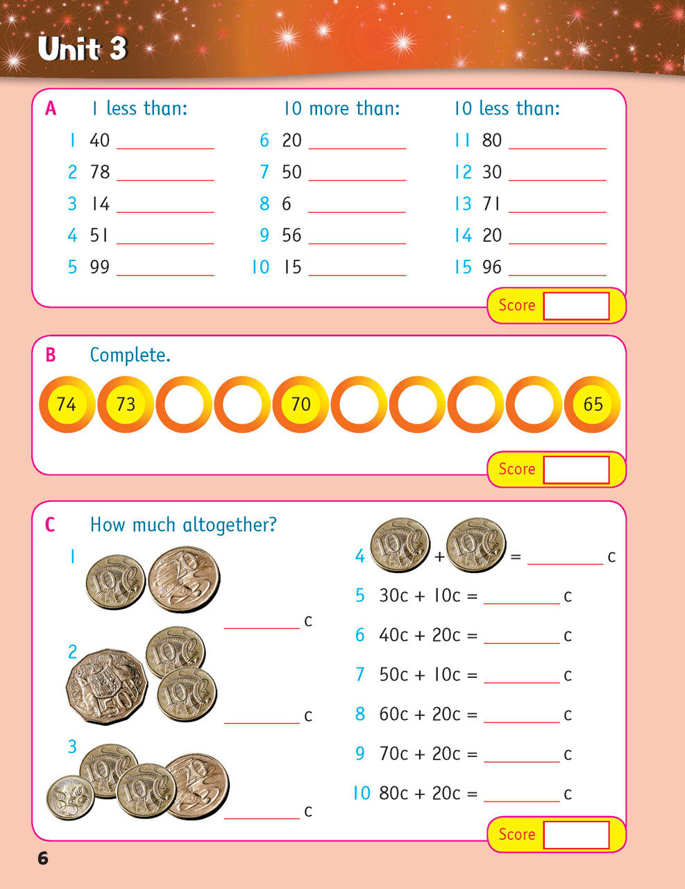 Sample inside page from the Targeting Mental Maths Year 2 2023 Curriculum Edition workbook, taken from the publisher product gallery