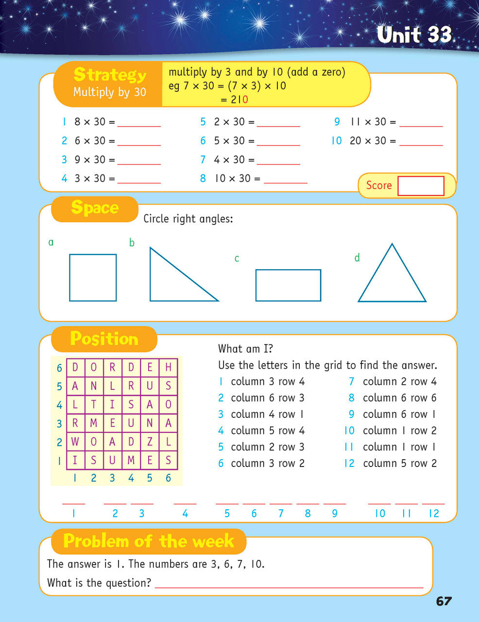 Sample inside page from the Targeting Mental Maths Year 3 2023 Curriculum Edition workbook, taken from the publisher product gallery