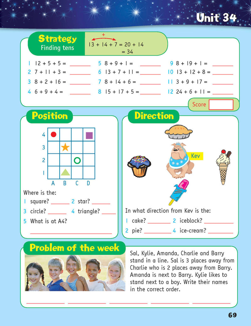 Sample inside page from the Targeting Mental Maths Year 3 2023 Curriculum Edition workbook, taken from the publisher product gallery