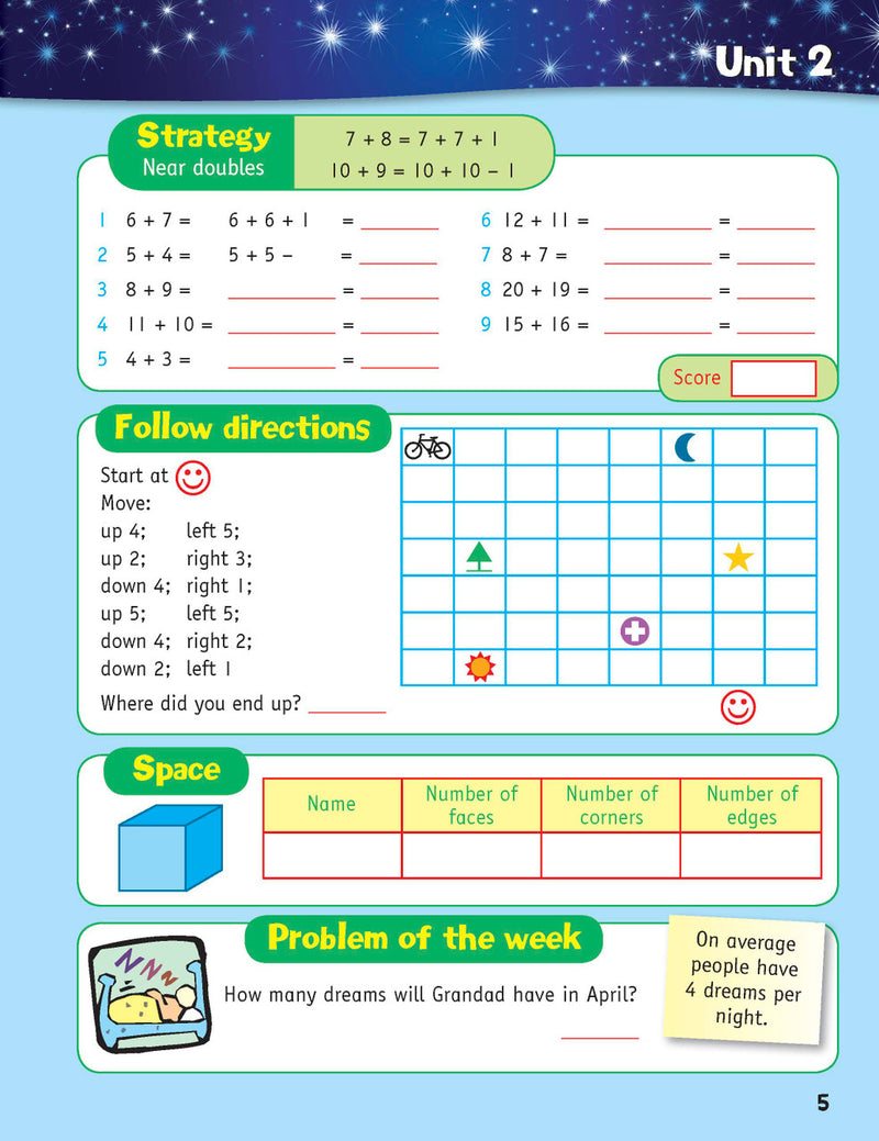 Sample inside page from the Targeting Mental Maths Year 3 2023 Curriculum Edition workbook, taken from the publisher product gallery
