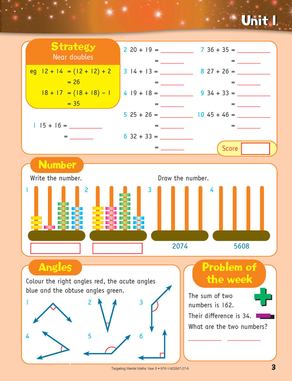 Sample inside page from the Targeting Mental Maths Year 5 2023 Curriculum Edition workbook, taken from the publisher product gallery