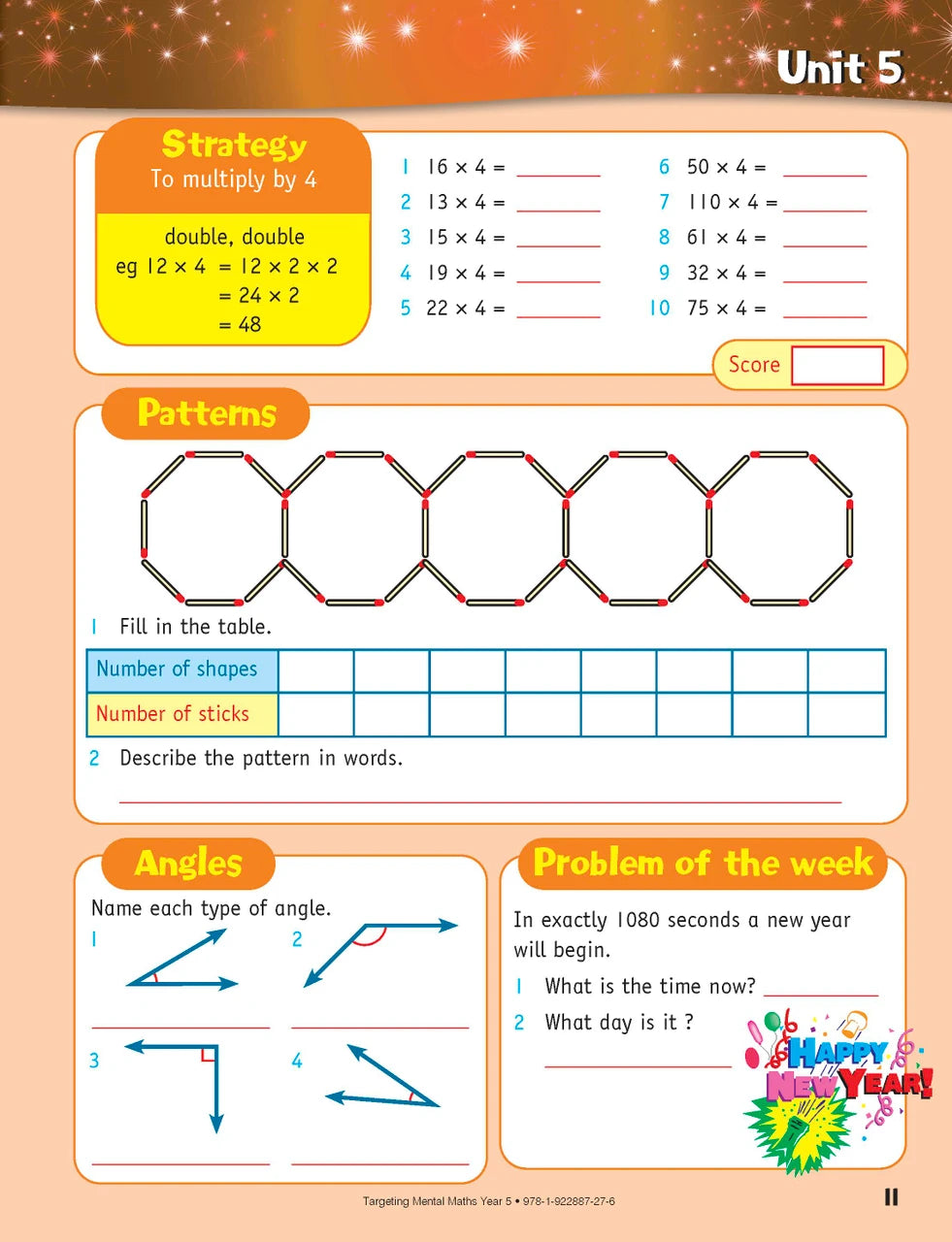 Sample inside page from the Targeting Mental Maths Year 5 2023 Curriculum Edition workbook, taken from the publisher product gallery