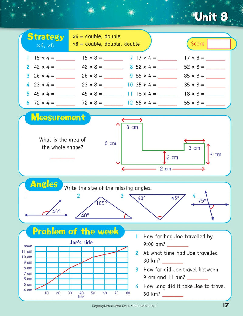 Sample inside page from the Targeting Mental Maths Year 6 2023 Curriculum Edition workbook, taken from the publisher product gallery