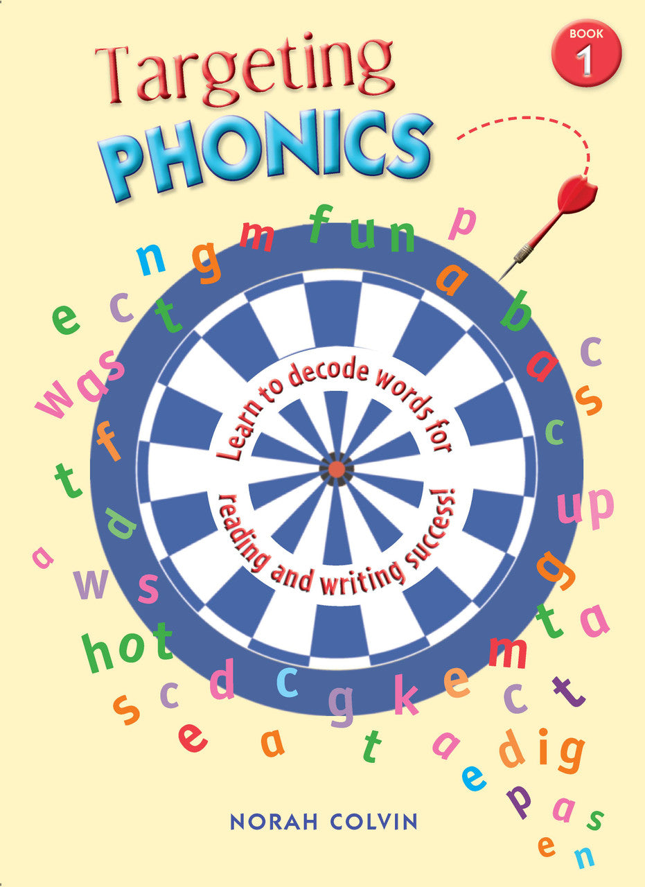 Front cover of the Targeting Phonics Book 1 phonics activity book from the Targeting series published by Pascal Press