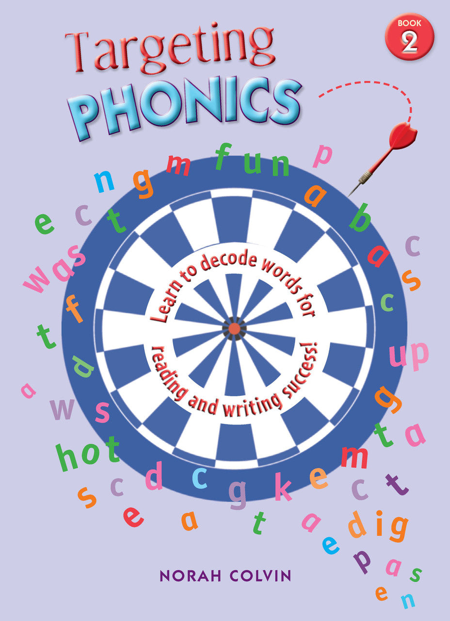 Front cover of the Targeting Phonics Book 2 phonics activity book from the Targeting series published by Pascal Press