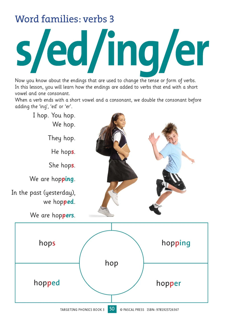 Sample interior activity page from the Targeting Phonics Book 3 phonics activity book, from the publisher preview gallery