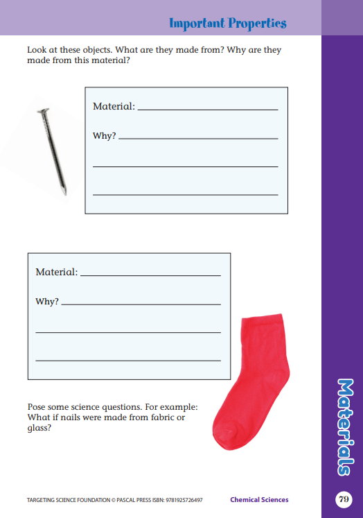 Sample interior activity page from the Targeting Science Foundation science activity book, from the publisher preview gallery