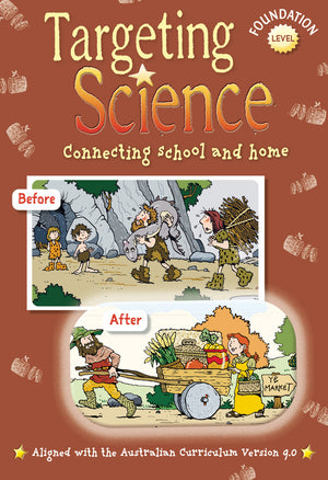 Front cover of the Targeting Science Foundation science activity book from the Targeting series published by Pascal Press