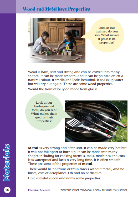 Sample interior activity page from the Targeting Science Foundation science activity book, from the publisher preview gallery
