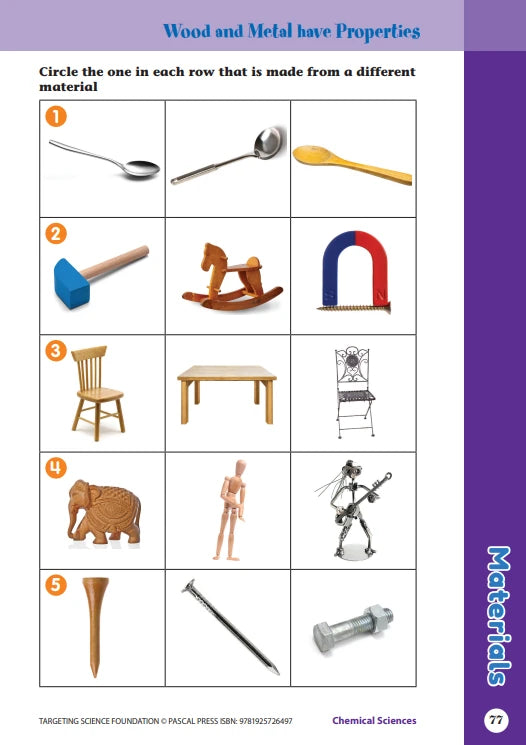 Sample interior activity page from the Targeting Science Foundation science activity book, from the publisher preview gallery