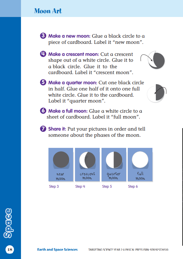 Sample interior activity page from the Targeting Science Year 2 science activity book, from the publisher preview gallery
