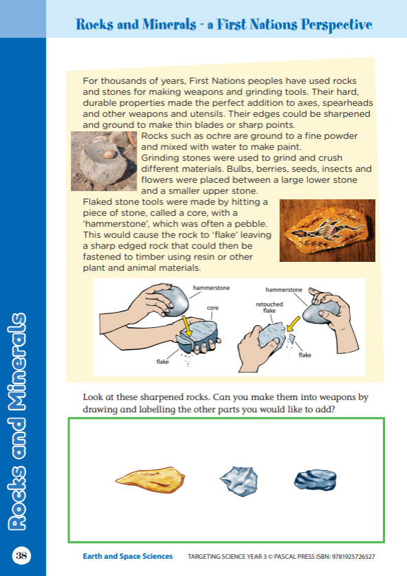 Sample interior activity page from the Targeting Science Year 3 science activity book, from the publisher preview gallery