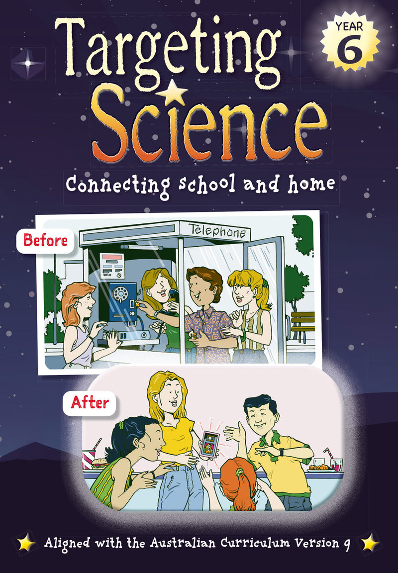 Front cover of Targeting Science Year 6 activity book by Pascal Press, the hero image for this primary science workbook