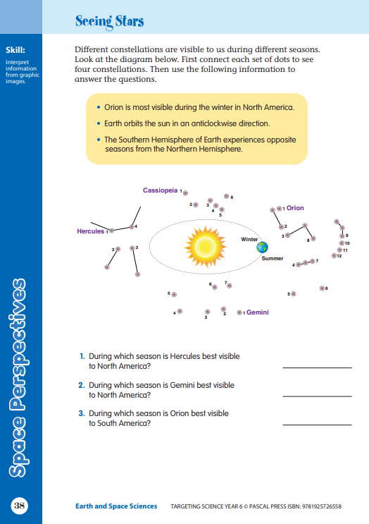 Sample interior page from Targeting Science Year 6 showing student science activities, the eighth image in the publisher gallery