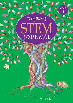 Front cover of Targeting STEM Year 3 by Tim Tuck, a Pascal Press STEM project journal for primary students