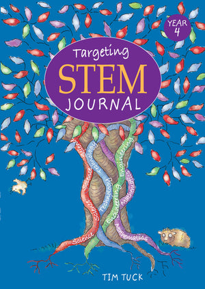 Front cover of Targeting STEM Year 4 by Tim Tuck, a Pascal Press STEM project journal for primary students
