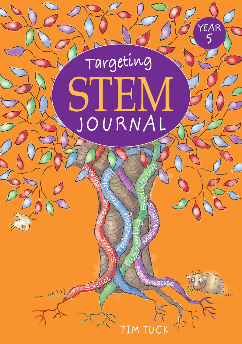Front cover of Targeting STEM Year 5 by Tim Tuck, a Pascal Press STEM project journal for primary students