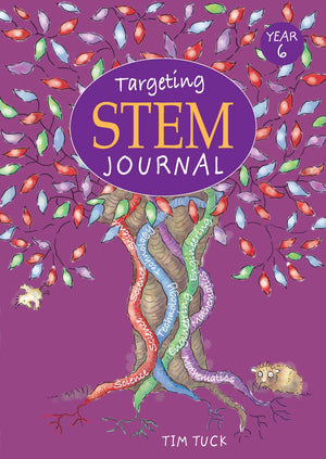Front cover of Targeting STEM Year 6 by Tim Tuck, a Pascal Press STEM project journal for primary students