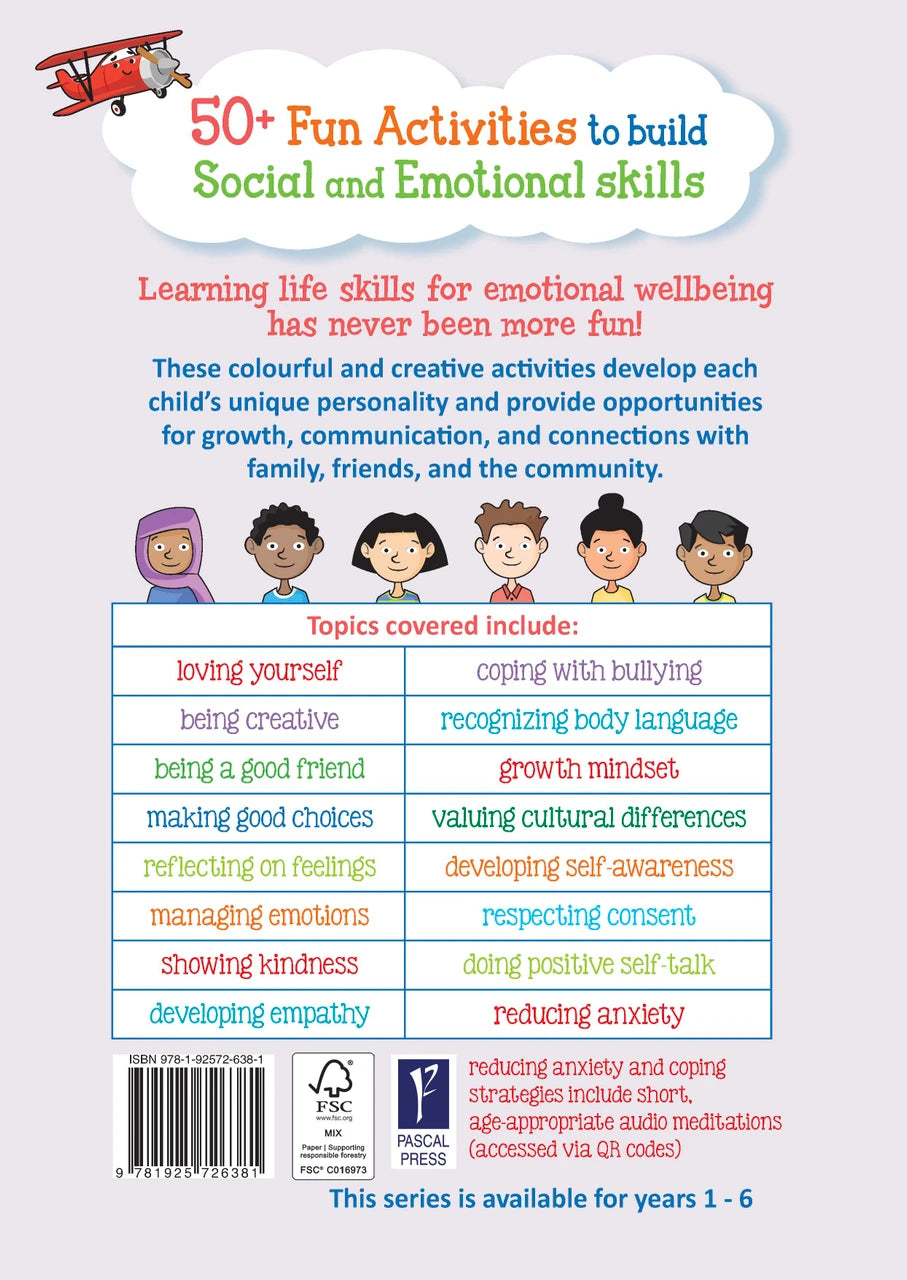 Sample page from Targeting Wellbeing Year 2 showing one of the social and emotional skills activities inside the book