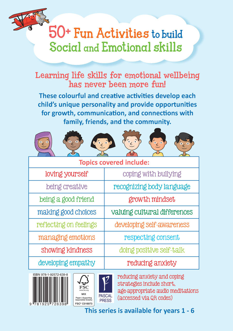 Sample page from Targeting Wellbeing Year 3 showing one of the social and emotional skills activities inside the book