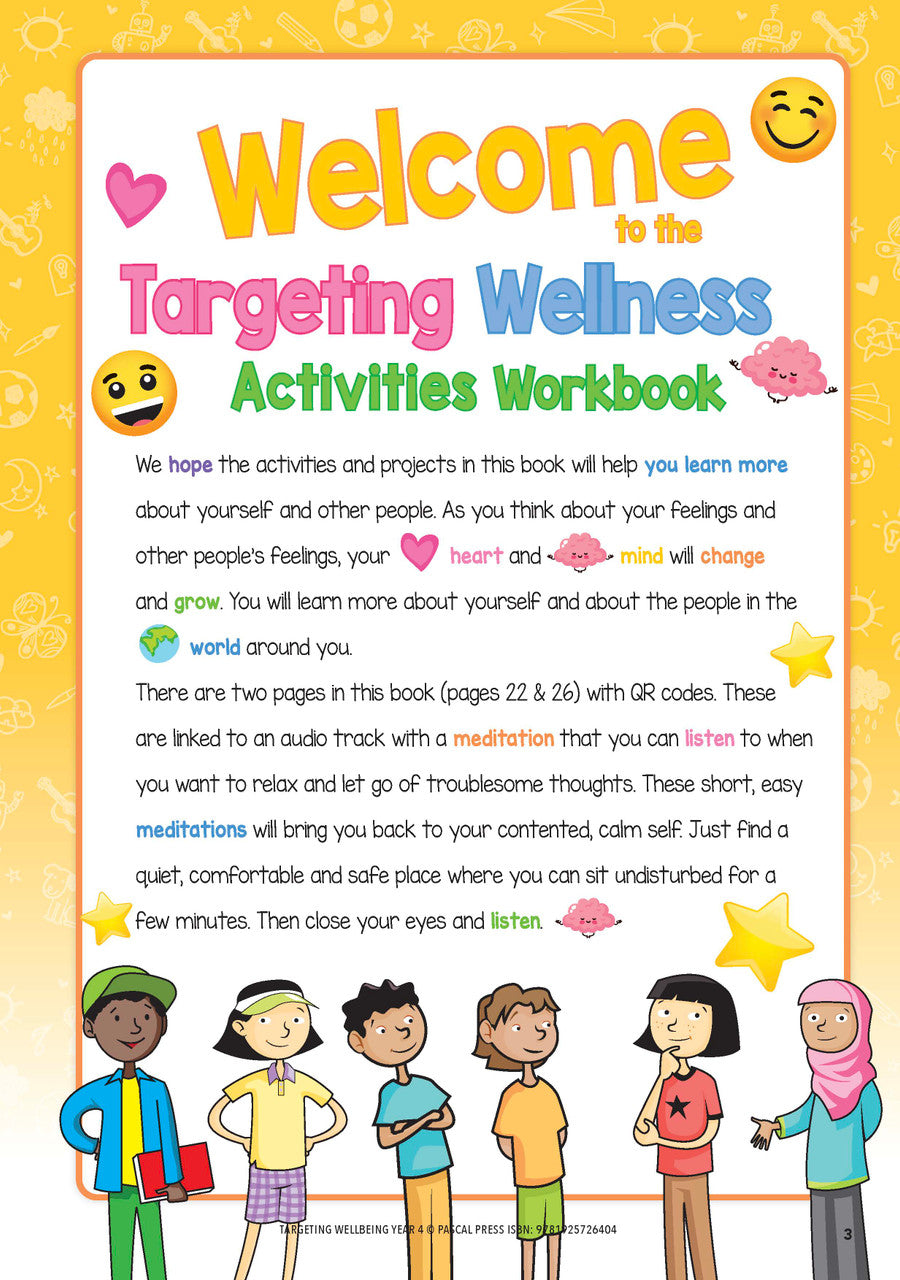 Sample page from Targeting Wellbeing Year 4 showing one of the social and emotional skills activities inside the book
