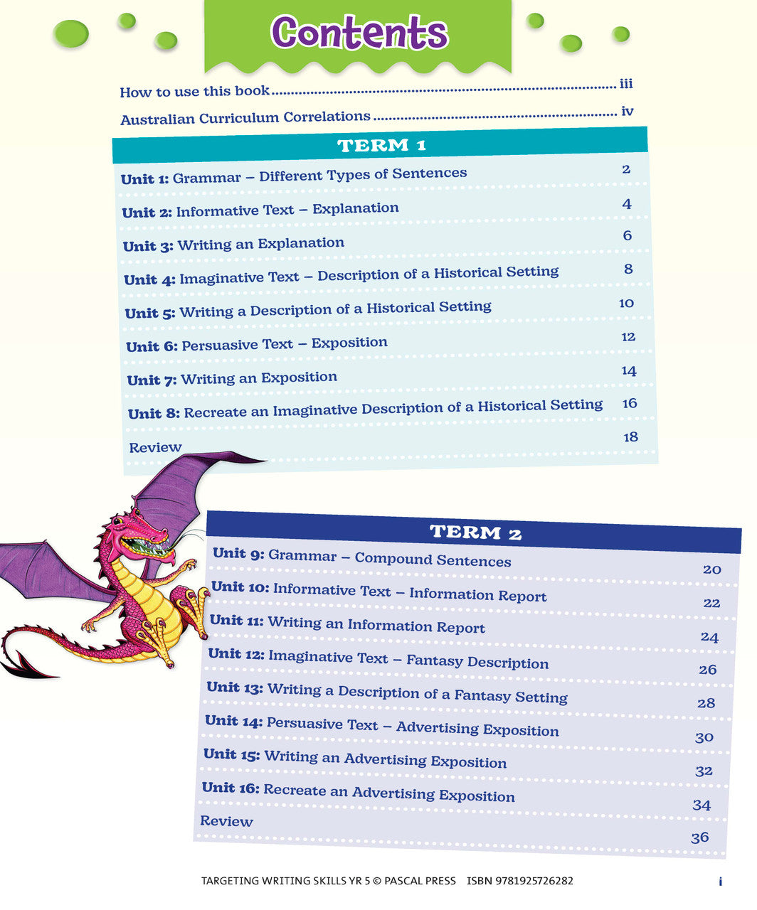 Sample interior page from Targeting Writing Skills Year 5, shown in the publisher's preview gallery