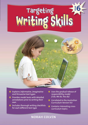 Front cover of Targeting Writing Skills Year 6 by Norah Colvin, published by Pascal Press