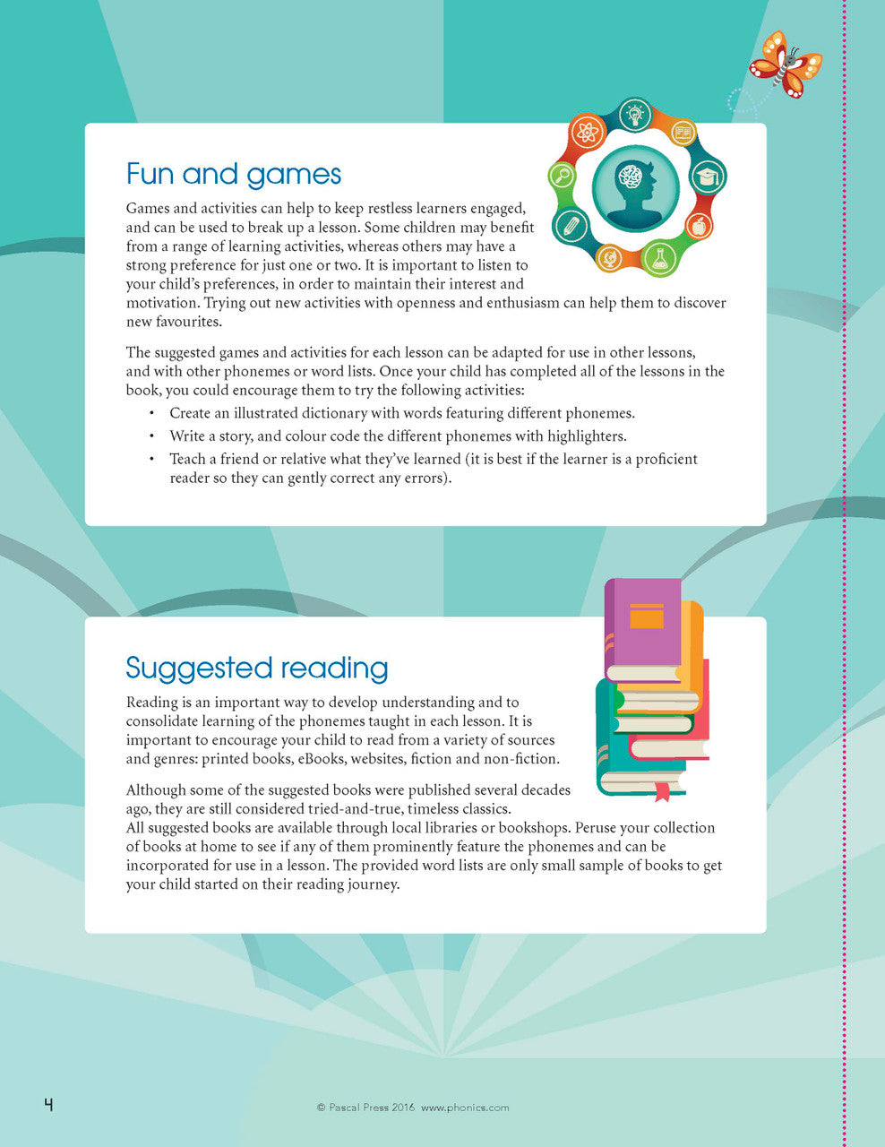 Preview page from The Mega Book of Phonics Worksheets as shown in the Pascal Press publisher gallery