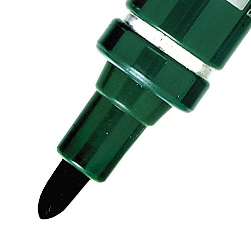 Pentel N50 green marker writing on cardboard surface showing vivid permanent ink
