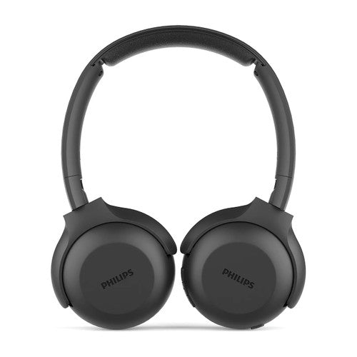 Philips on-ear headphones folded flat for compact storage