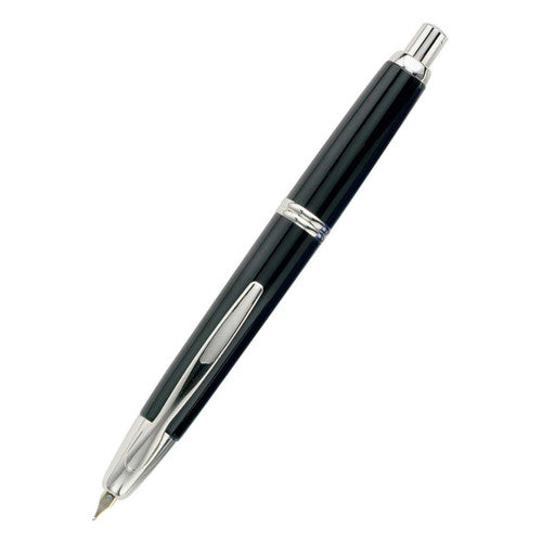 Pilot Capless Silver Accent Fountain Pen Black Extra Fine Nib - image 1