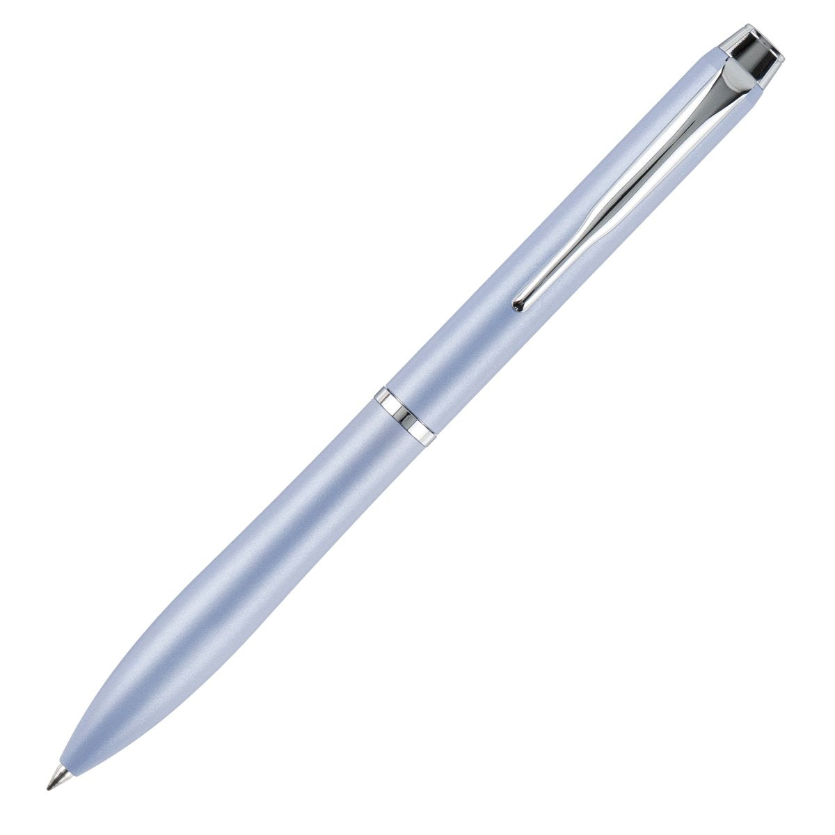 Pilot Eterlink retractable ballpoint pen, lilac barrel with silver trim, a premium metal ballpoint shown at a three-quarter angle on a white background.