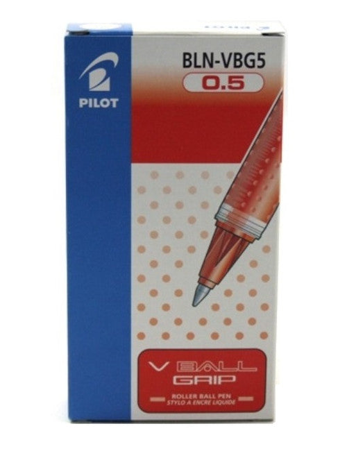 Pilot V-Ball Grip Rollerball Pen 0.5mm Red Box of 12 - image 1