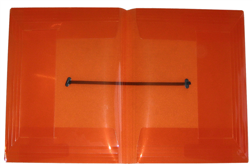 Pop A4 Duo Document Wallet Translucent Orange