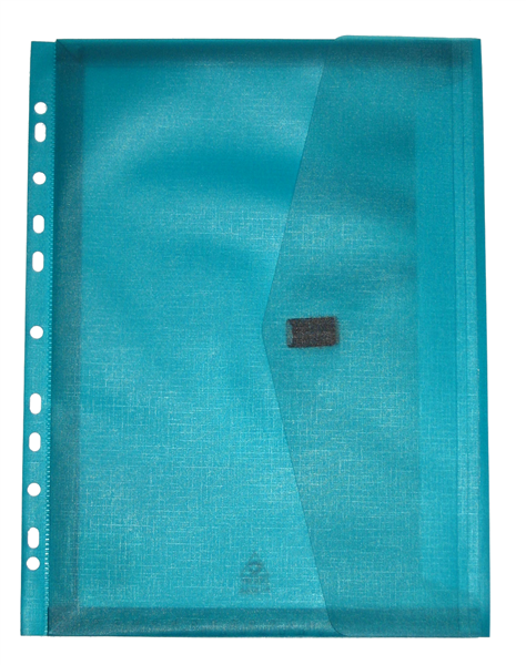 Pop A4 Polywally Binder Wallet with Hook and Loop Blue