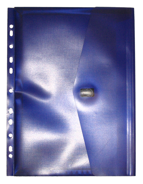 Pop A4 Polywally Binder Wallet with Hook and Loop Purple