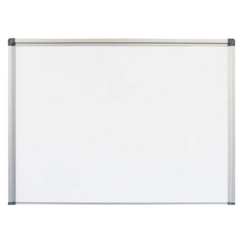 Rapidline Porcelain Magnetic Whiteboard 900 x 15 x 600mm Aluminium Frame