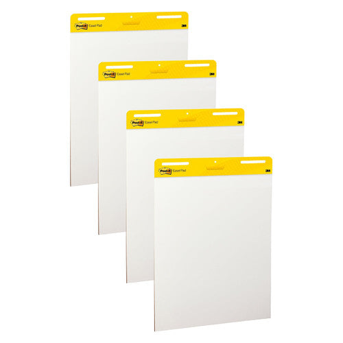 Post-it Easel Pads White 559SSN 635 x 775mm value pack of 4 pads 30 super-sticky bleed-resistant sheets per pad with carry handle and universal dual easel slots for workshops