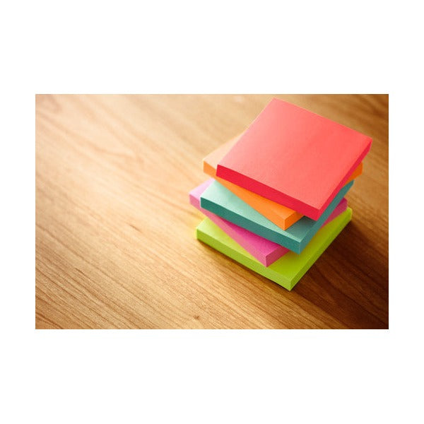 Stack of square Cape Town colour notes fanned on a wooden surface, shown for colour reference
